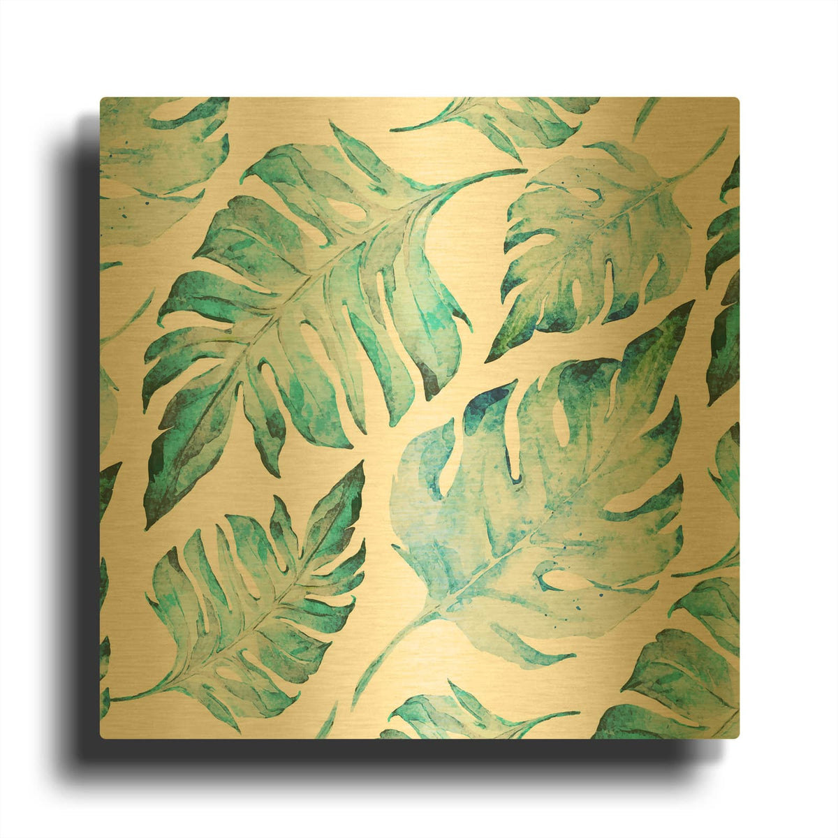 'Love Tropical' By Mark Ashkenazi Gold Metal Wall Art