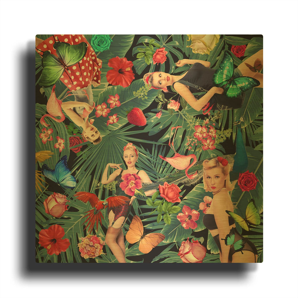 'Tropic Fun Sexy' By Mark Ashkenazi Gold Metal Wall Art