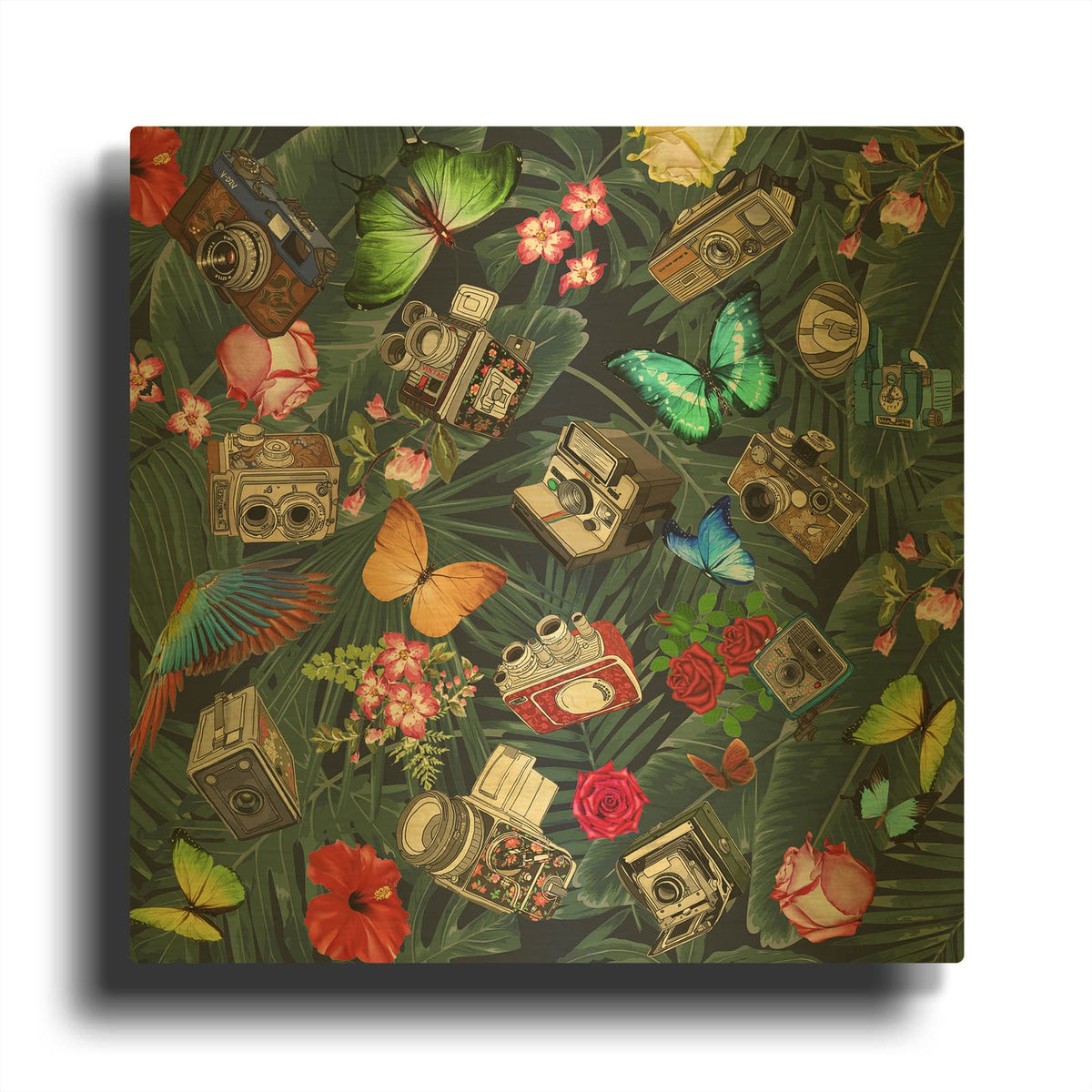 'Tropic Fun Vintage' By Mark Ashkenazi Gold Metal Wall Art