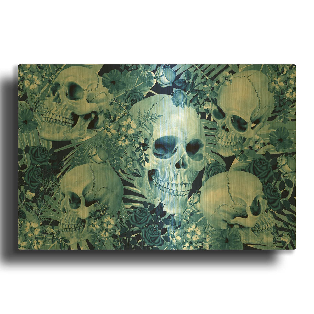 'Tropic Scerry 2' By Mark Ashkenazi Gold Metal Wall Art