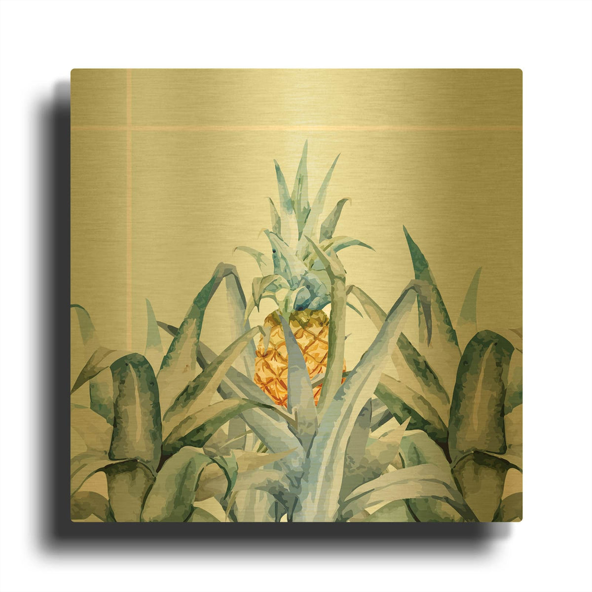 'Tropical Filing' By Mark Ashkenazi Gold Metal Wall Art