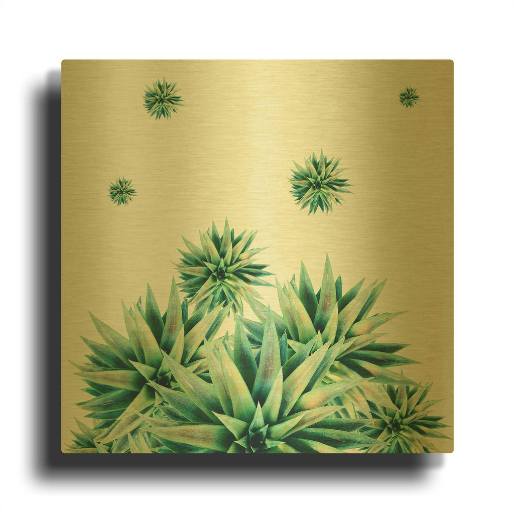 'Tropical Stars' By Mark Ashkenazi Gold Metal Wall Art