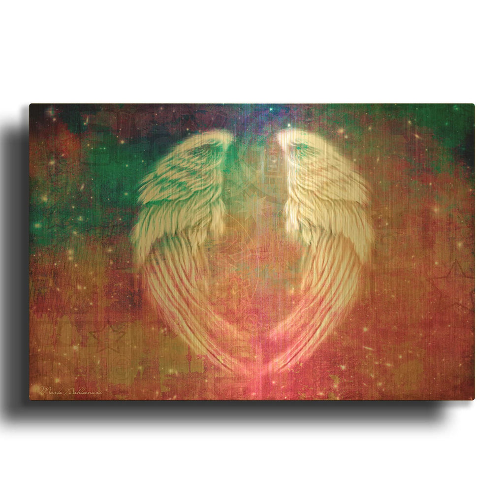 'Angel Wings' By Mark Ashkenazi Gold Metal Wall Art