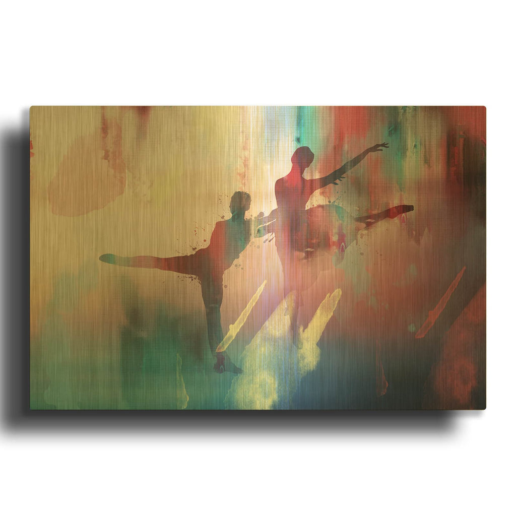 'Dancing' By Mark Ashkenazi Gold Metal Wall Art