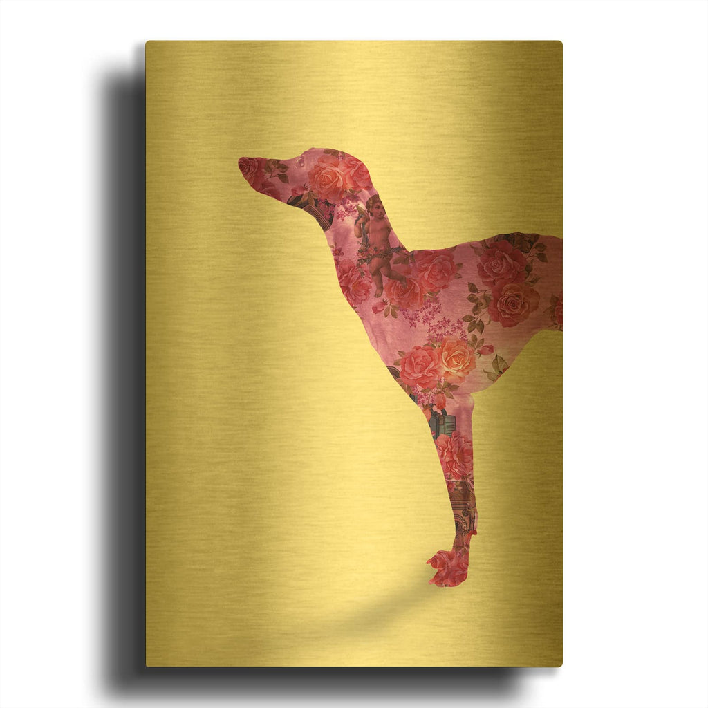 'Dogi 2' By Mark Ashkenazi Gold Metal Wall Art