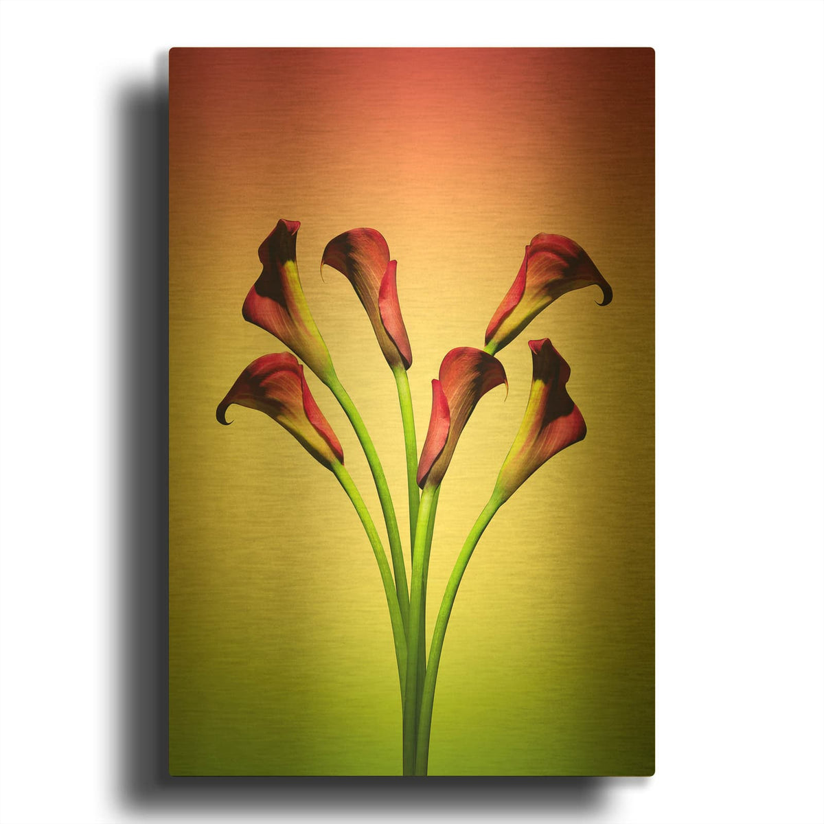 'Modern Bouquet' By Mark Ashkenazi Gold Metal Wall Art
