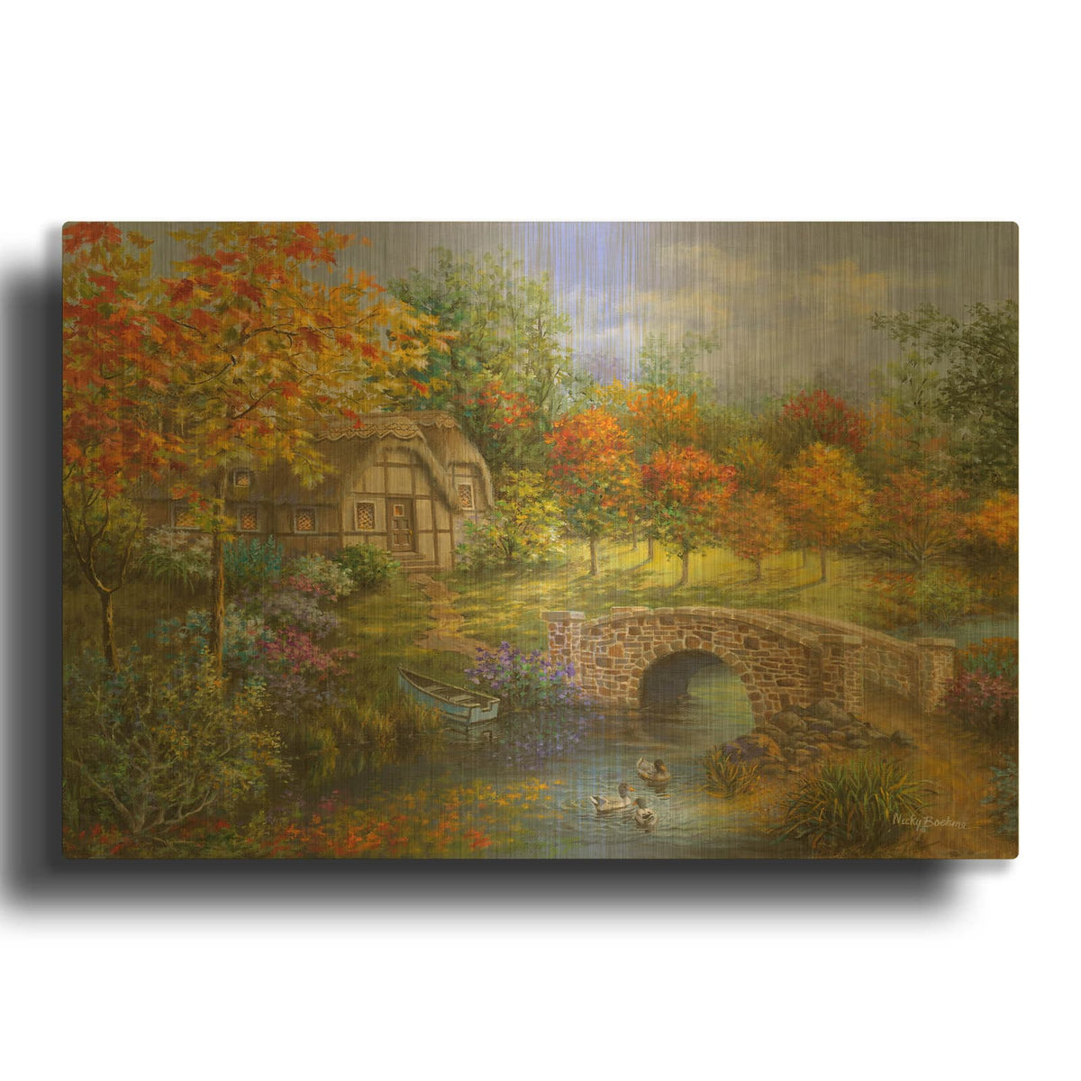 'Autumn Beauty' By Nicky Boehme Gold Metal Wall Art