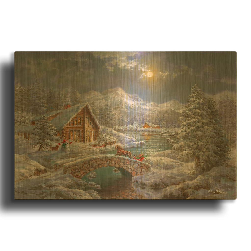 'Natures Magical Season' By Nicky Boehme Gold Metal Wall Art