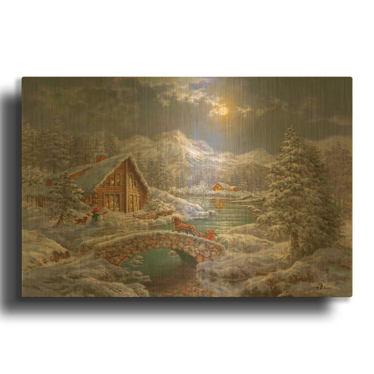 'Natures Magical Season' By Nicky Boehme Gold Metal Wall Art