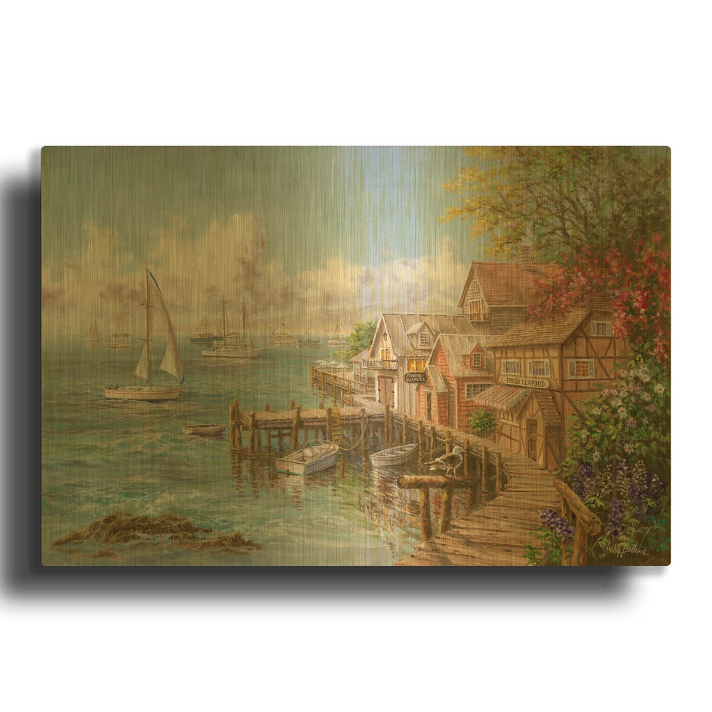 'Mariners Haven' By Nicky Boehme Gold Metal Wall Art