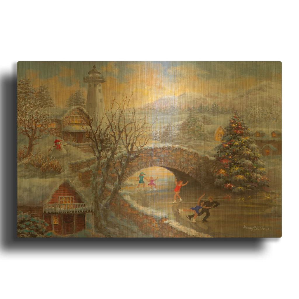 'The Joyous Season' By Nicky Boehme Gold Metal Wall Art