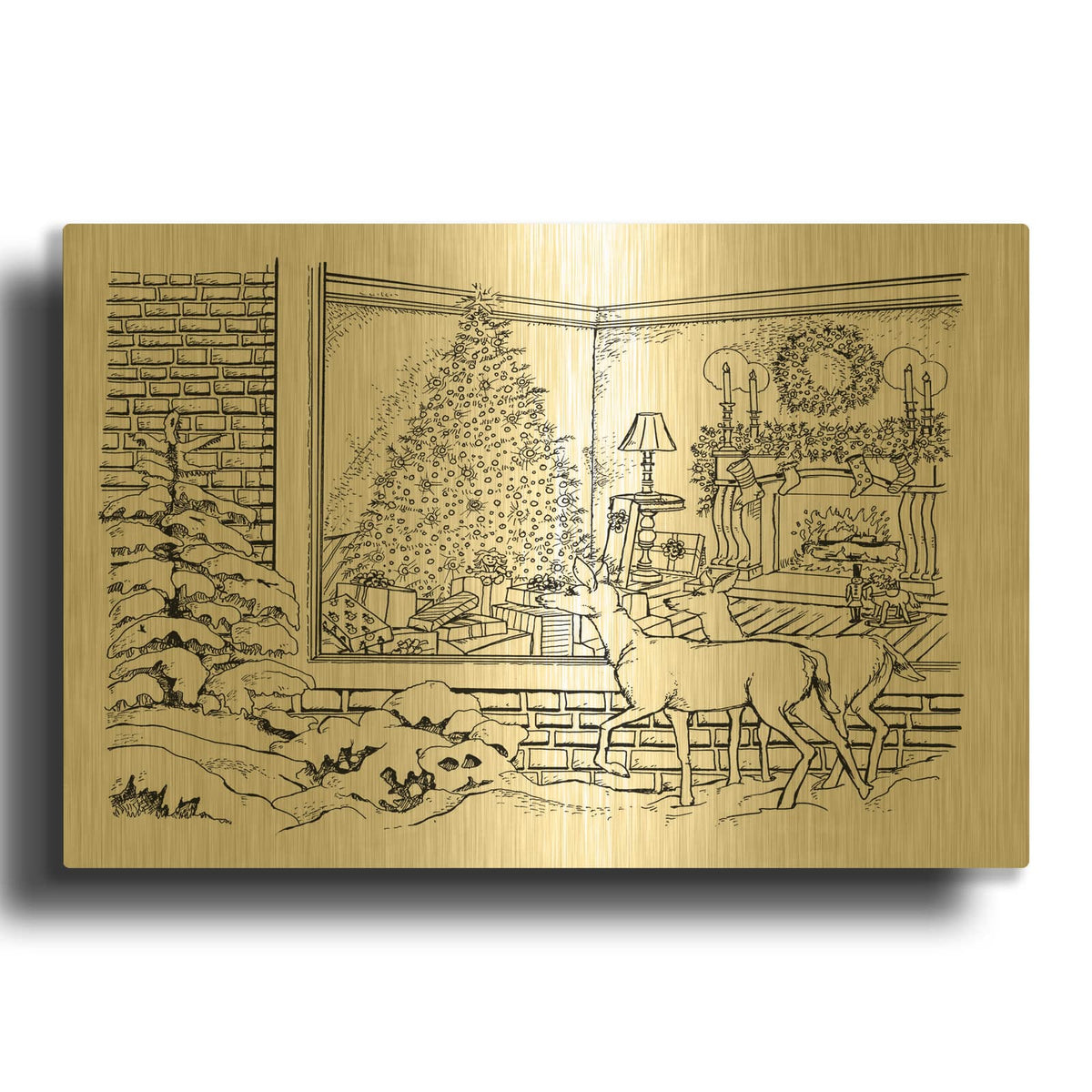 'Holiday 1' By Nicky Boehme Gold Metal Wall Art