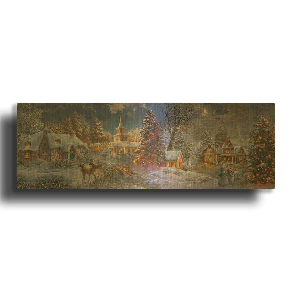 'Stillness Of Christmas' By Nicky Boehme Gold Metal Wall Art
