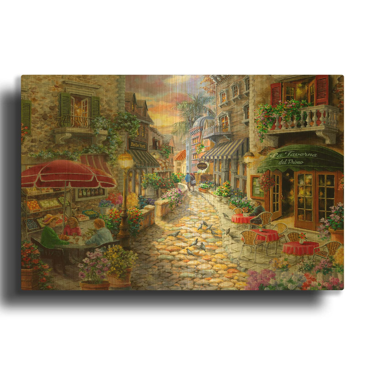 'Early Evening In Avola' By Nicky Boehme Gold Metal Wall Art