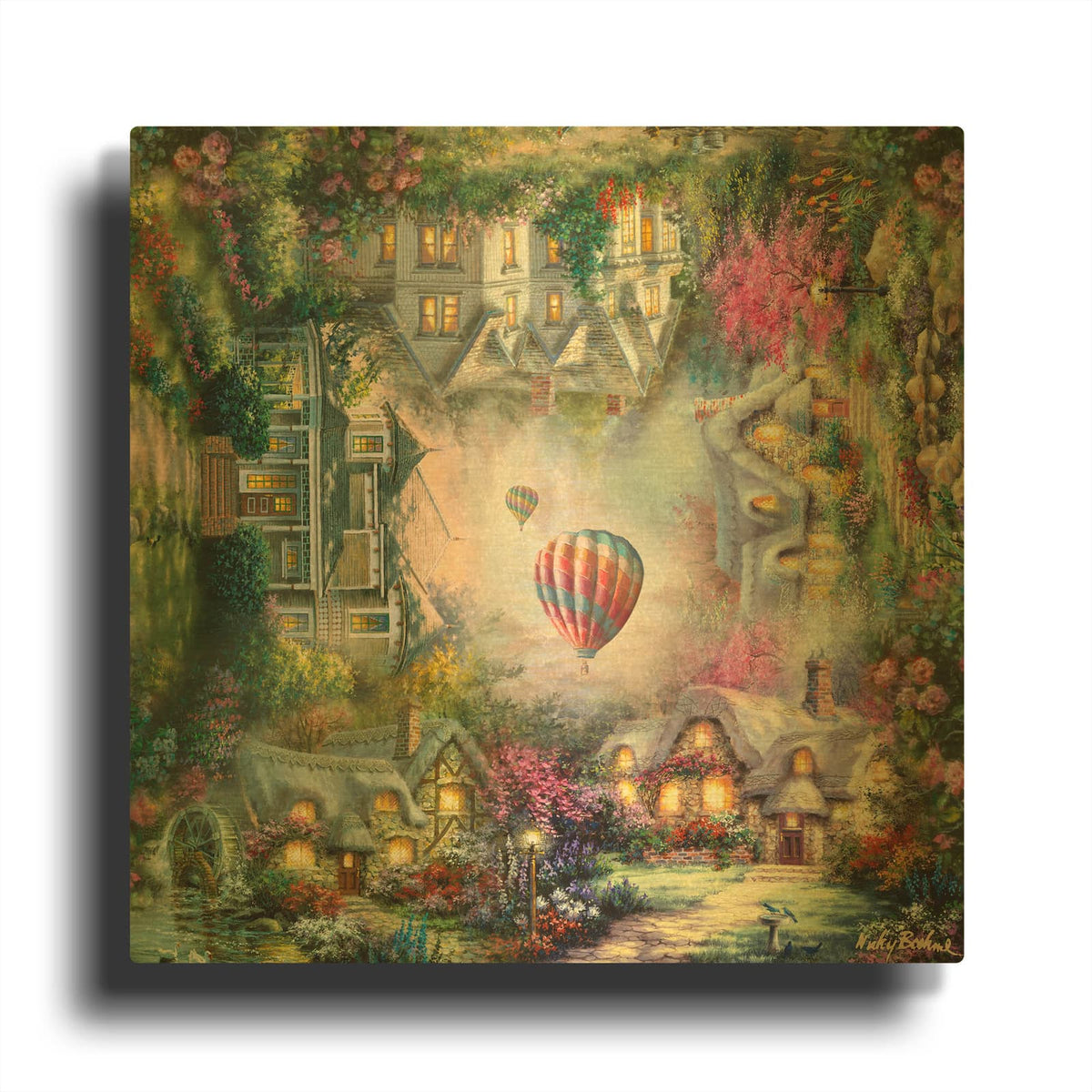'Home' By Nicky Boehme Gold Metal Wall Art