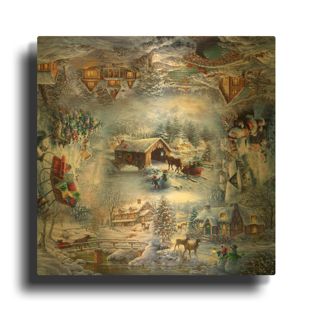 'Nickys Christmas' By Nicky Boehme Gold Metal Wall Art