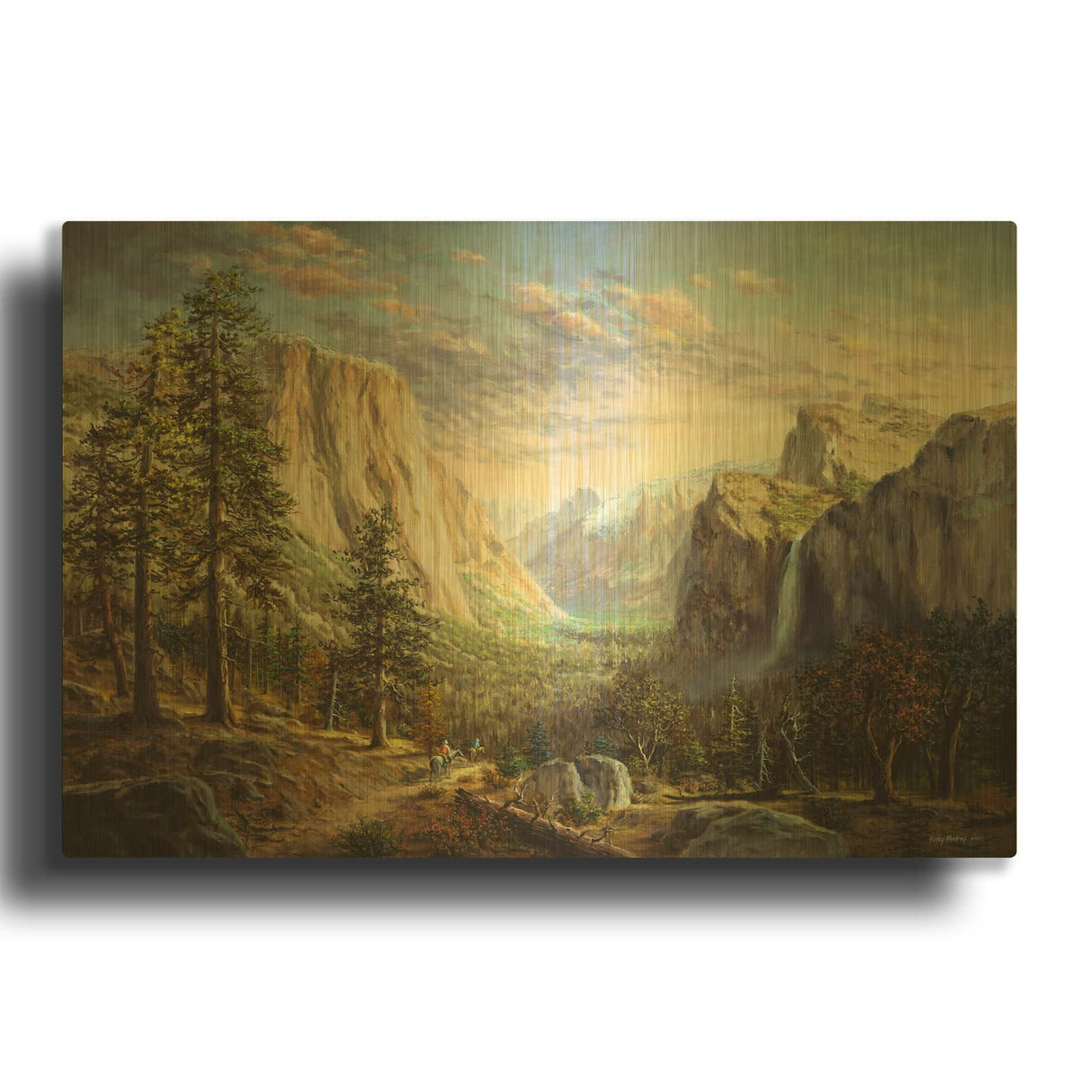 'Riding The Range' By Nicky Boehme Gold Metal Wall Art
