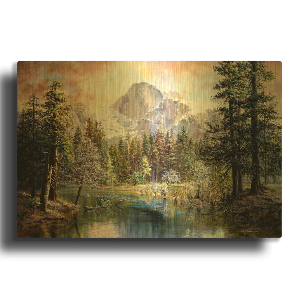 'Natures Wonderland' By Nicky Boehme Gold Metal Wall Art
