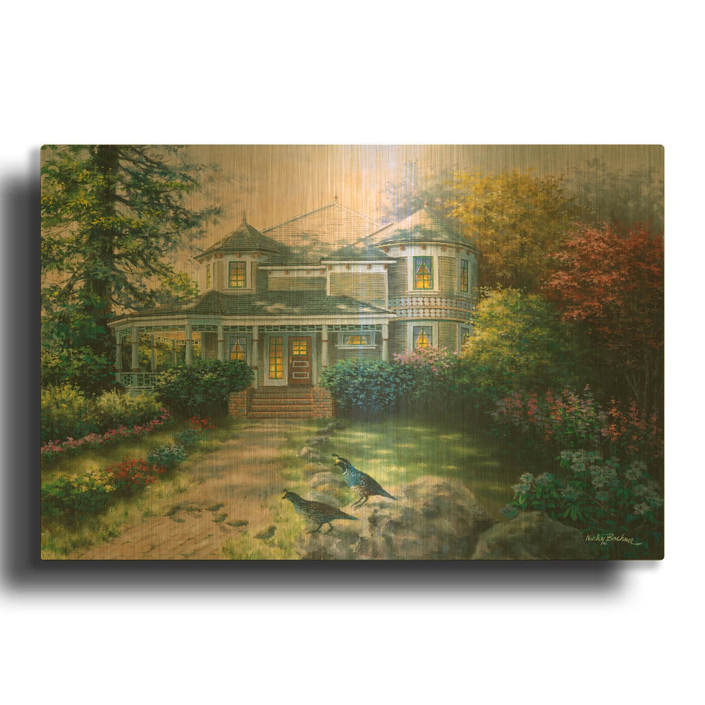 'Victorian Interlude' By Nicky Boehme Gold Metal Wall Art