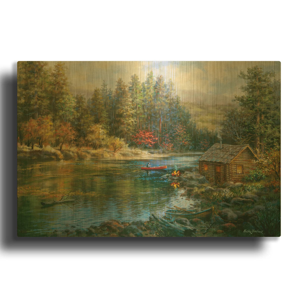 'Campers Haven' By Nicky Boehme Gold Metal Wall Art