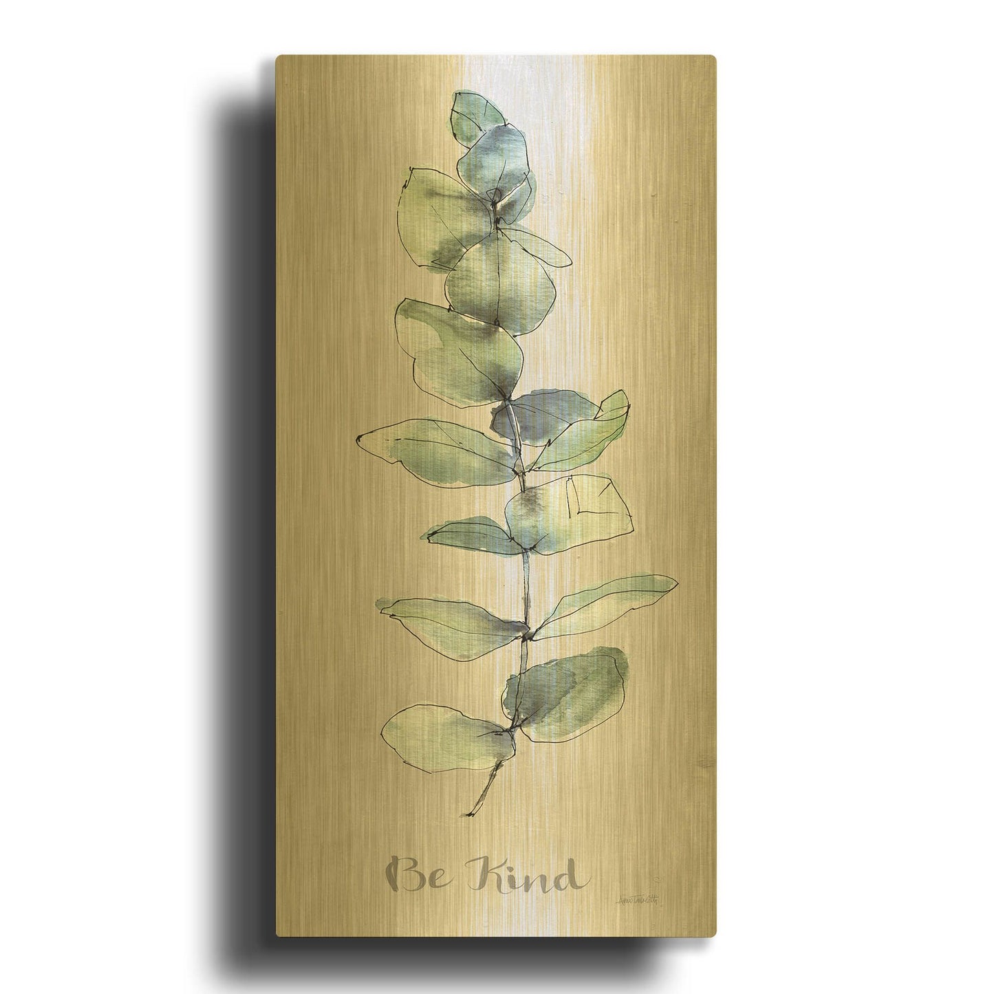 'Modern Farmhouse XIV' By Anne Tavoletti Gold Metal Wall Art