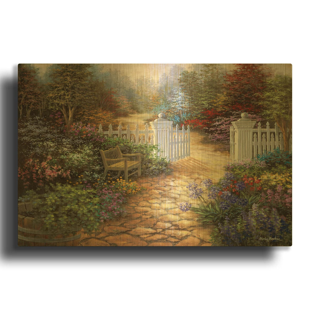 'Gateway To Enchantment' By Nicky Boehme Gold Metal Wall Art