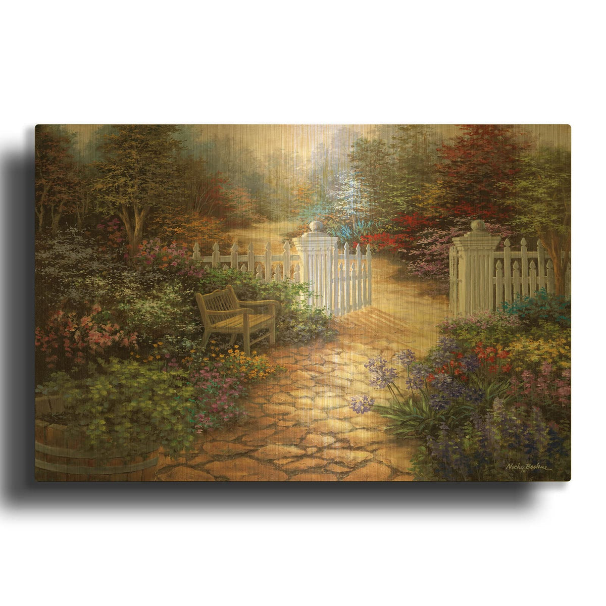 'Gateway To Enchantment' By Nicky Boehme Gold Metal Wall Art