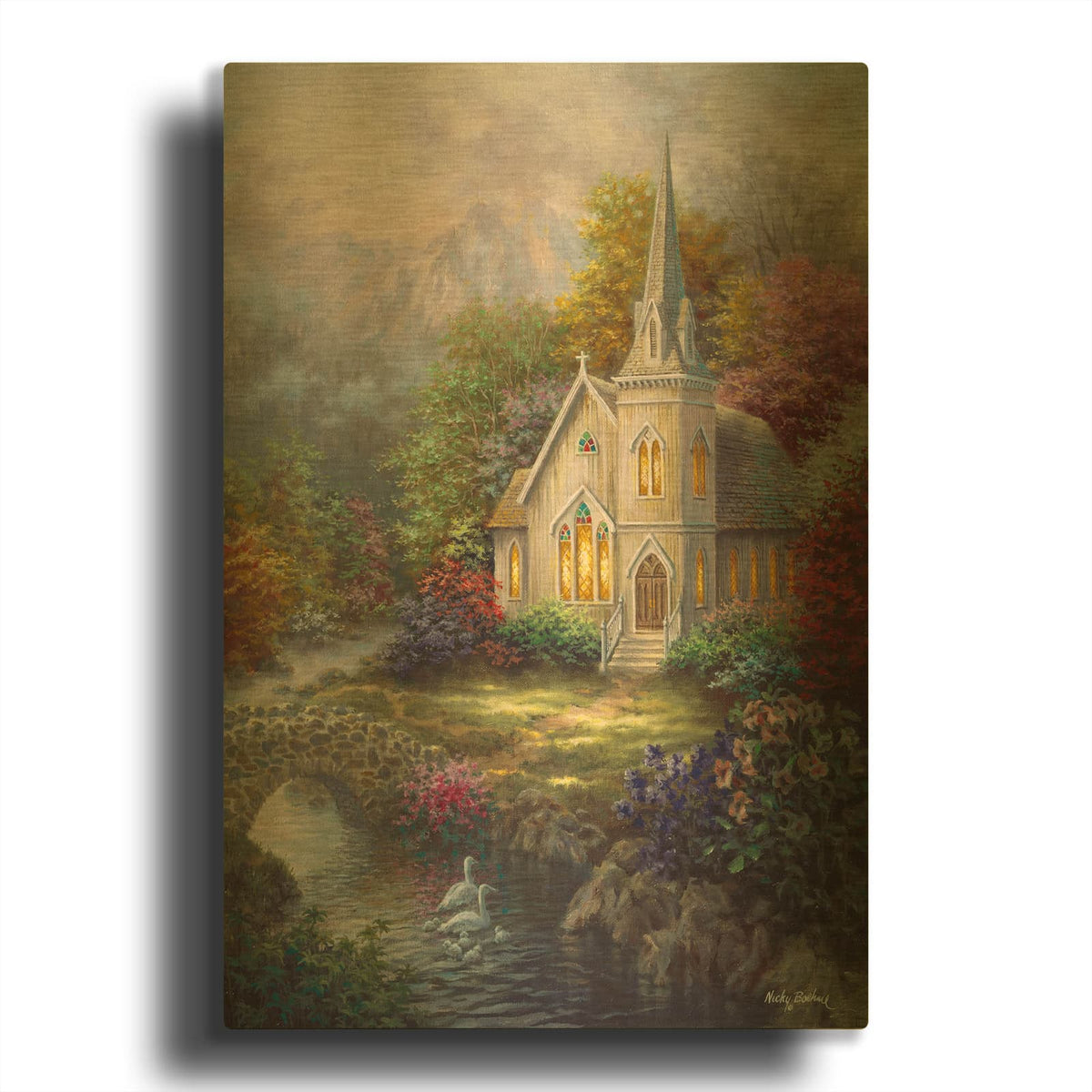 'Serenity' By Nicky Boehme Gold Metal Wall Art