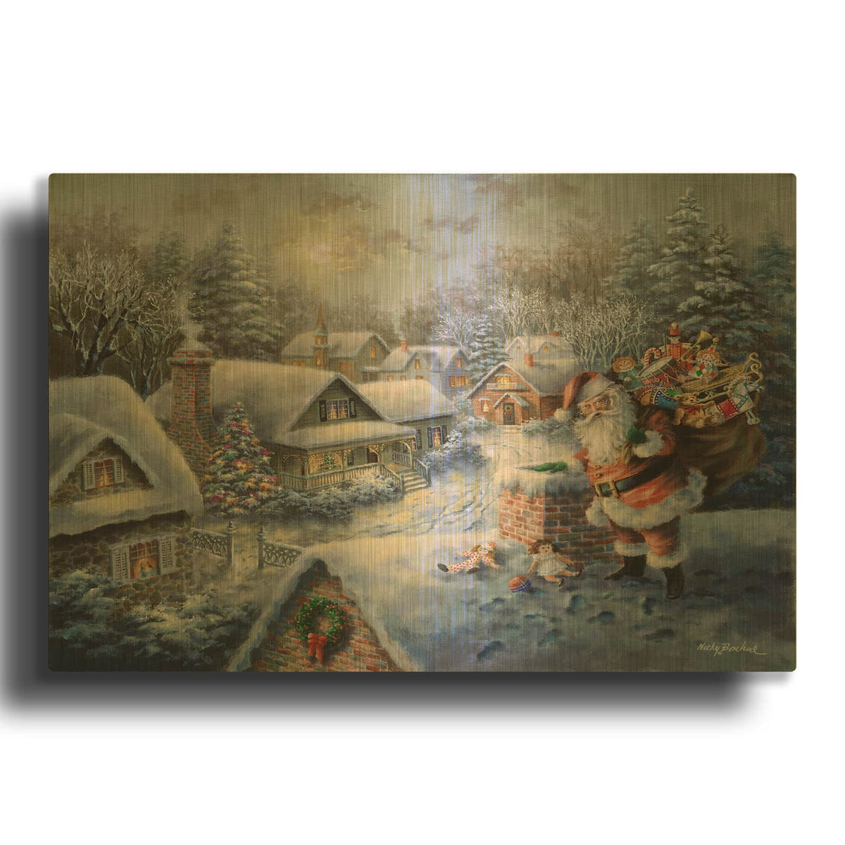'Bringing Joy And Happiness' By Nicky Boehme Gold Metal Wall Art