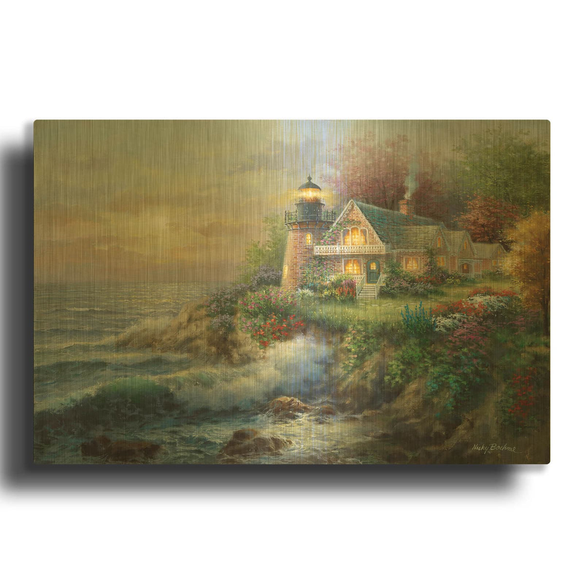 'Guardian Of The Sea' By Nicky Boehme Gold Metal Wall Art