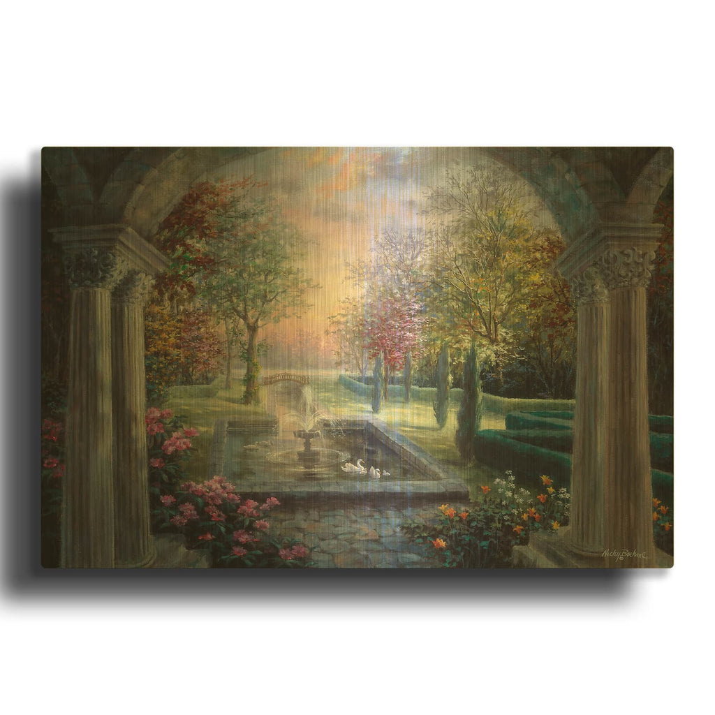 'Soulful Mediterranean Tranquility' By Nicky Boehme Gold Metal Wall Art
