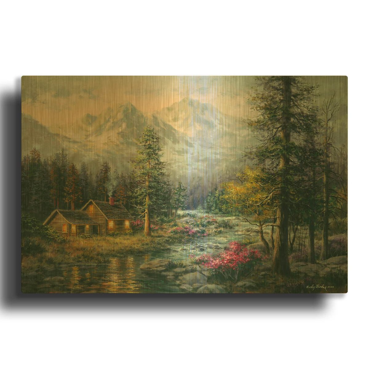 'Camper' By Nicky Boehme Gold Metal Wall Art