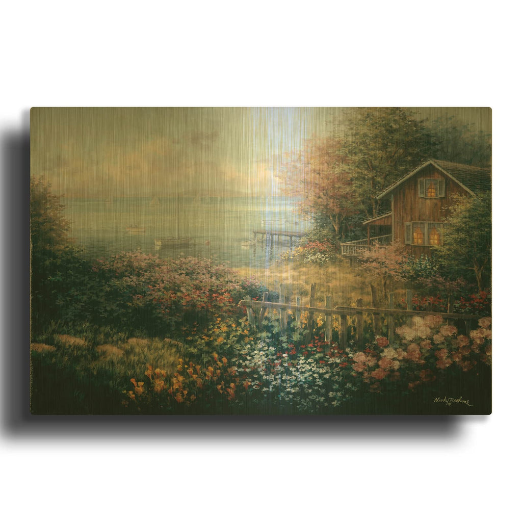 'Bay' By Nicky Boehme Gold Metal Wall Art