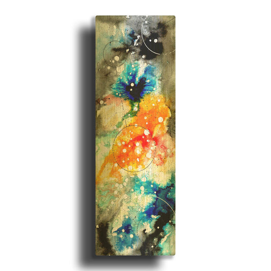 'Watercolor Nebula 1.0' By Craig Snodgrass Gold Metal Wall Art