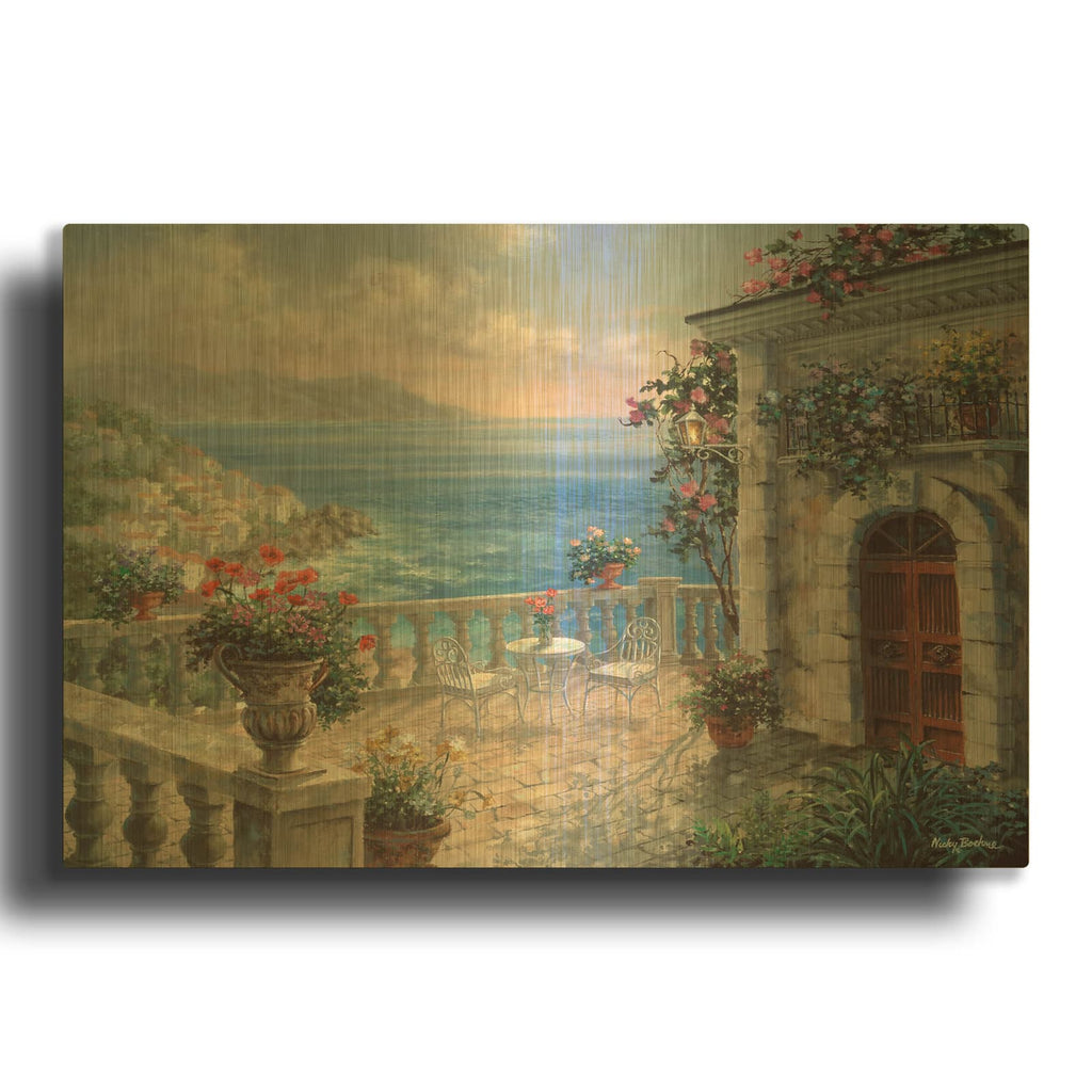 'Mediterranean Elegance' By Nicky Boehme Gold Metal Wall Art
