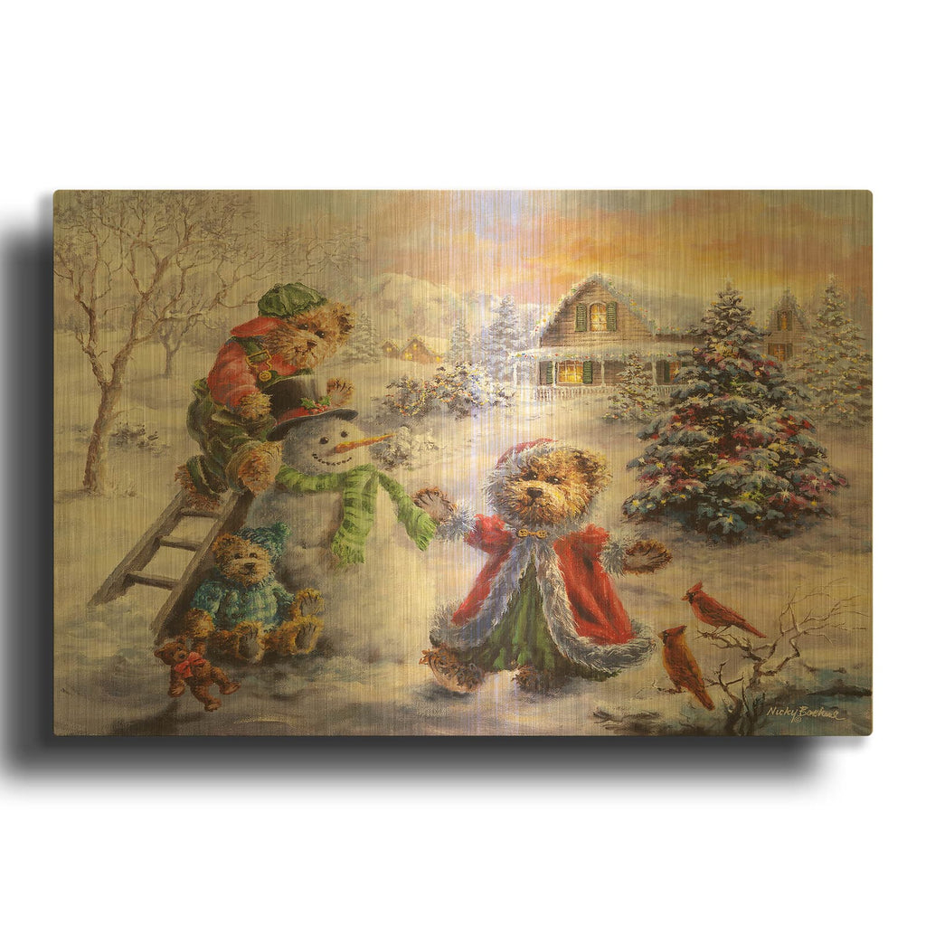'Fun Loving Merriment' By Nicky Boehme Gold Metal Wall Art