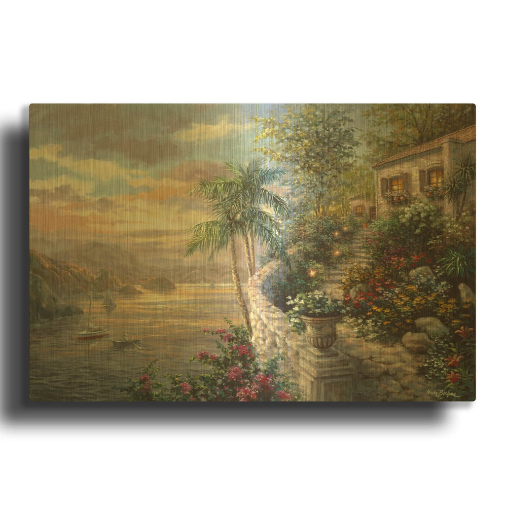 'Beach Morning' By Nicky Boehme Gold Metal Wall Art