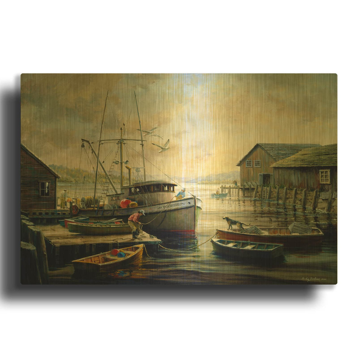 'Anticipation' By Nicky Boehme Gold Metal Wall Art