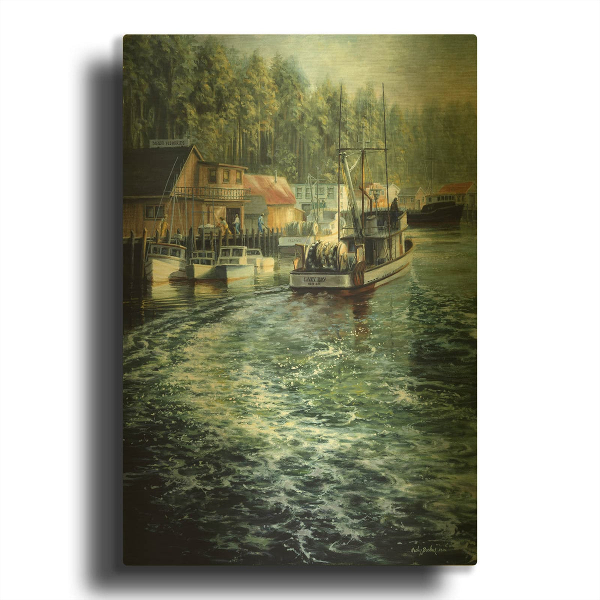 'Dawn Patrol' By Nicky Boehme Gold Metal Wall Art