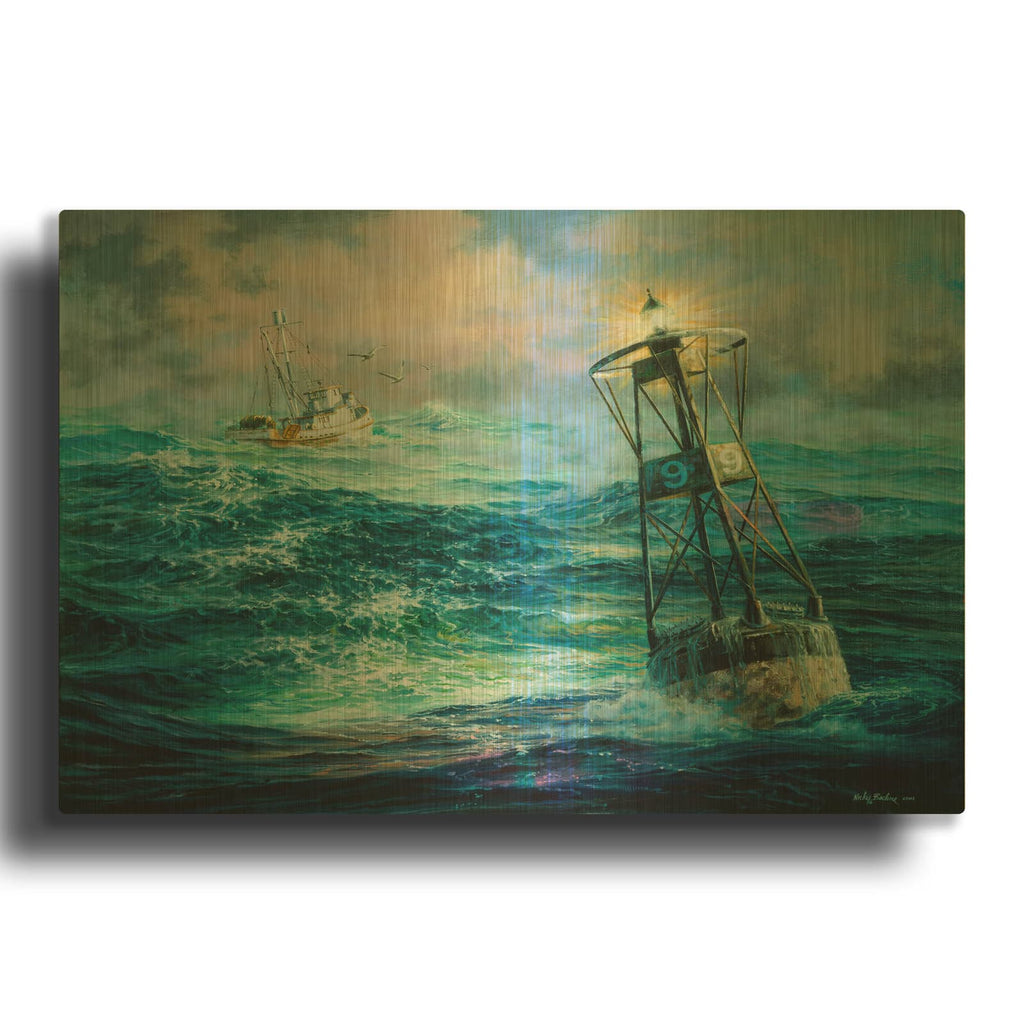 'Almost Home' By Nicky Boehme Gold Metal Wall Art
