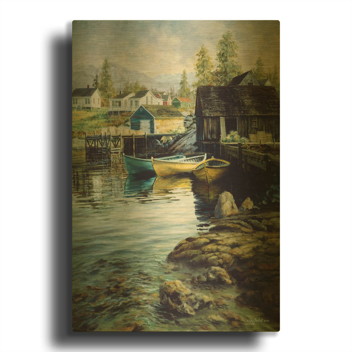 'Solitude' By Nicky Boehme Gold Metal Wall Art