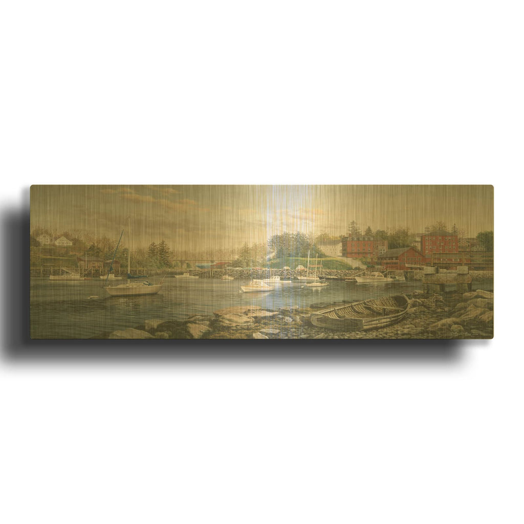 'Cozy Cove' By Nicky Boehme Gold Metal Wall Art
