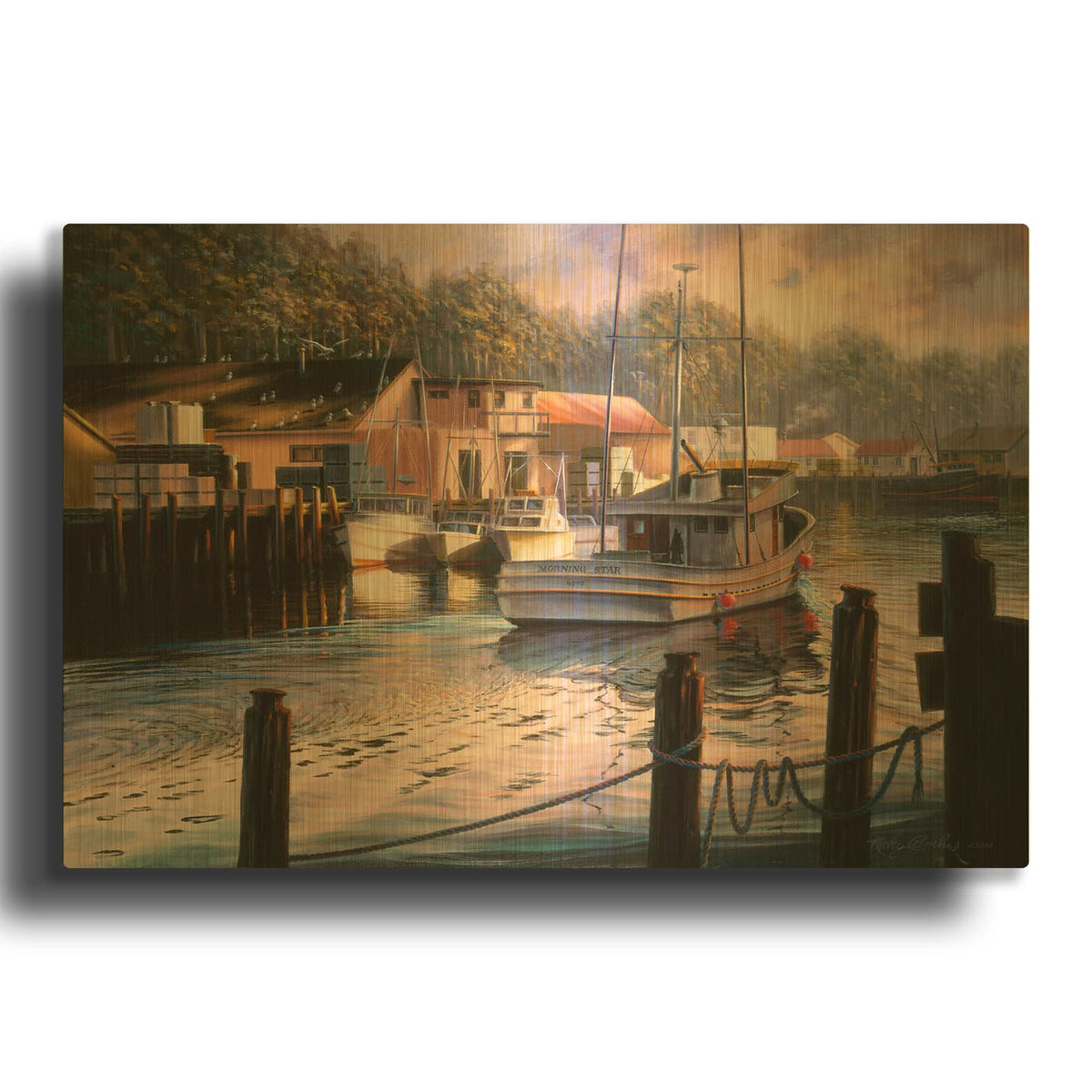 'Point Of View' By Nicky Boehme Gold Metal Wall Art