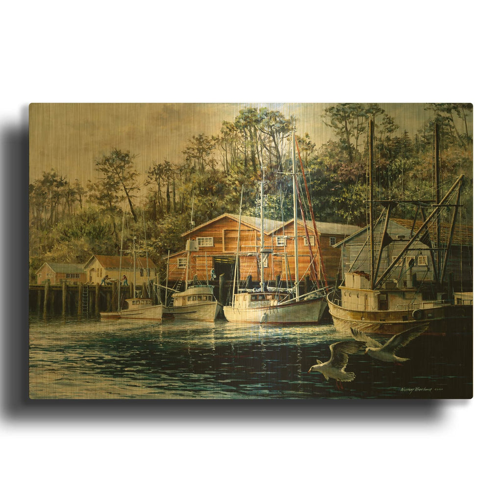 'Fishes Fiercest Foursome' By Nicky Boehme Gold Metal Wall Art
