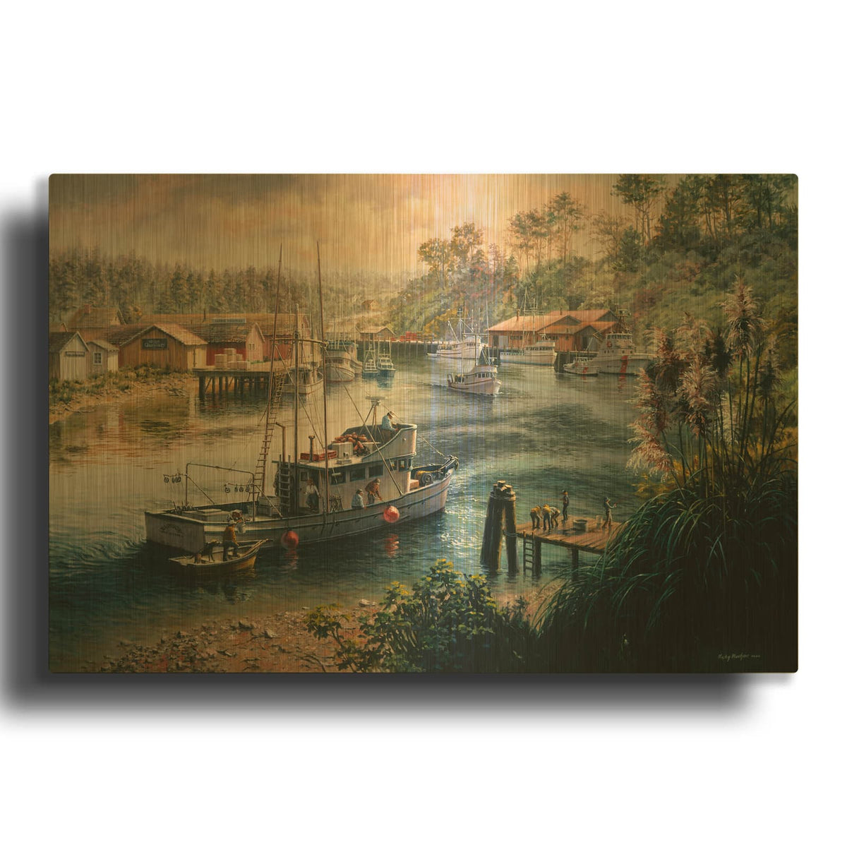 'Deep Sea Readiness' By Nicky Boehme Gold Metal Wall Art