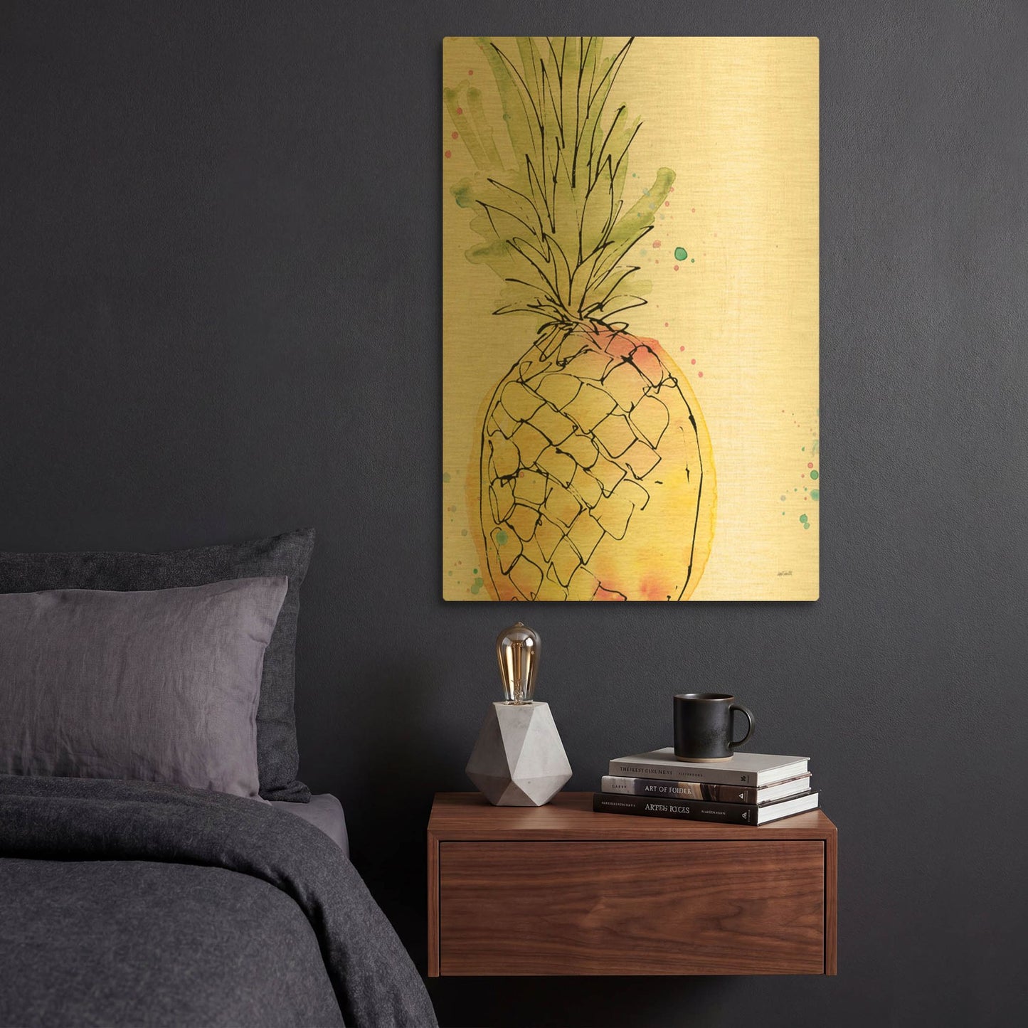 'Palm Passion VIII' By Anne Tavoletti Gold Metal Wall Art