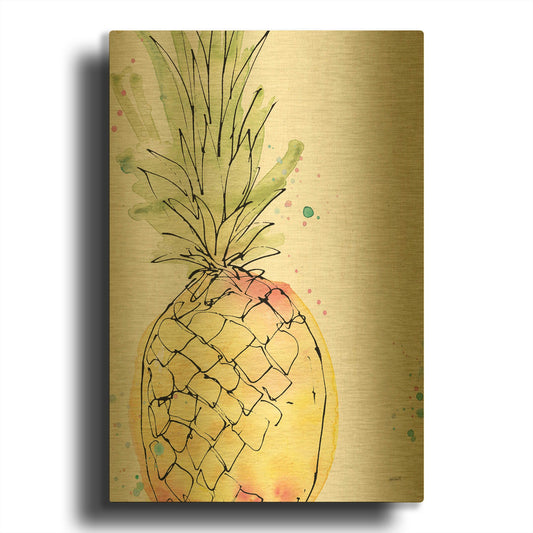 'Palm Passion VIII' By Anne Tavoletti Gold Metal Wall Art
