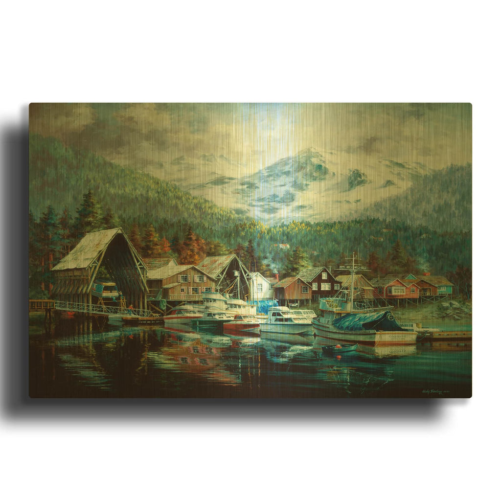 'Season' By Nicky Boehme Gold Metal Wall Art