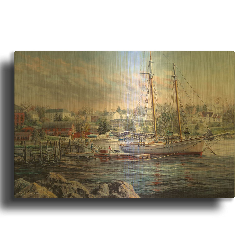 'Seafarers Delight' By Nicky Boehme Gold Metal Wall Art