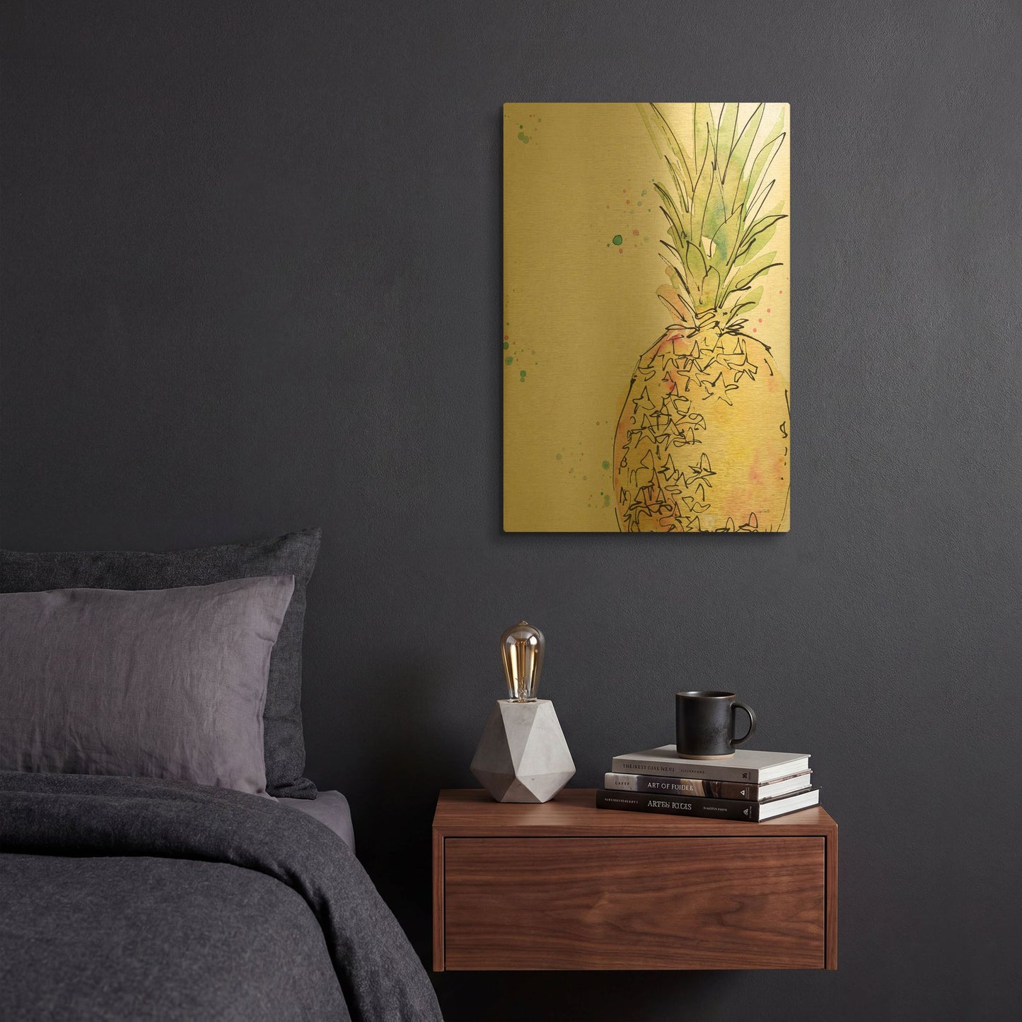 'Palm Passion IX' By Anne Tavoletti Gold Metal Wall Art